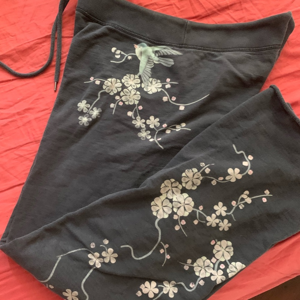 Lucky brand cherry blossom bird sweats